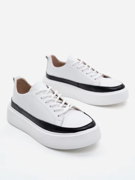 ISSA Plus Кеди низькі шкіра білий