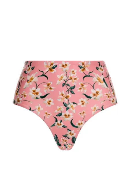 Bikini Agua By Agua Bendita cu broderie cu talie înaltă roz