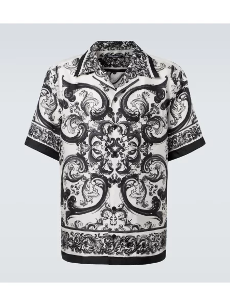 Svilena srajca Dolce&gabbana črna