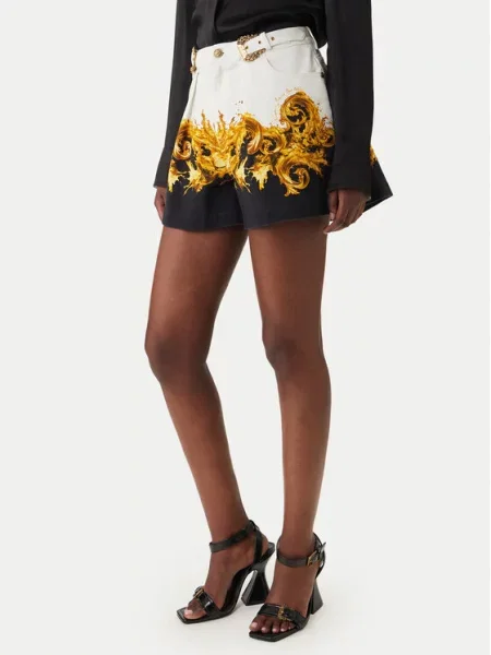 Versace Jeans Couture Шорти з тканини Straight Fit білий