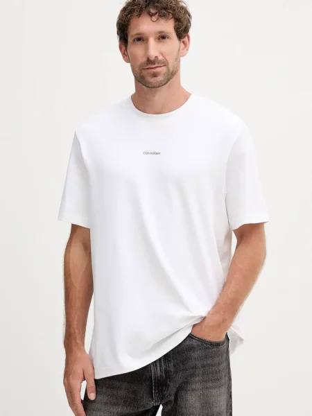 Тениска Calvin Klein с изчистен дизайн бяло