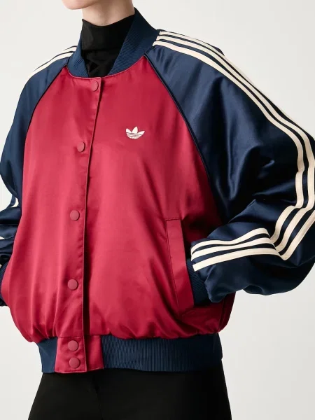 Adidas Originals яке бомбър дамско Satin SST Bomber червено