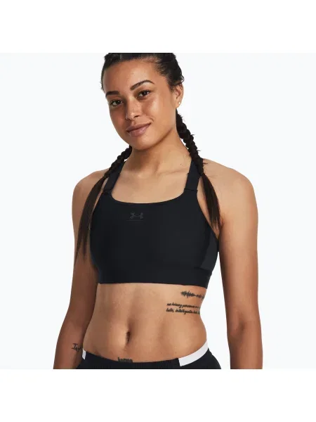 Under Armour HG Armour High черен/струен сив фитнес сутиен черно