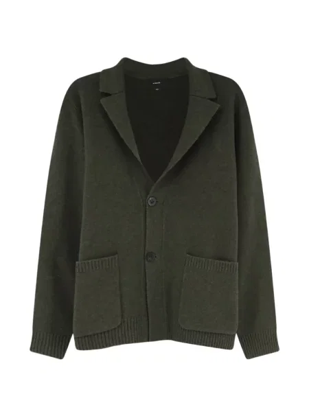 Cardigan Vince cu rever verde