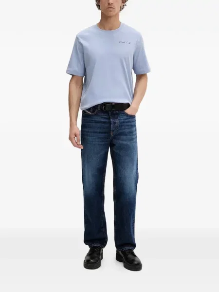 Tricou Diesel cu imagine albastru