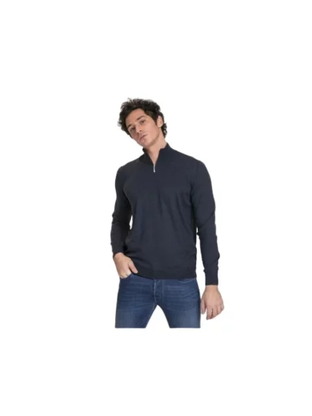 Dzianinowy sweter Gran Sasso niebieski