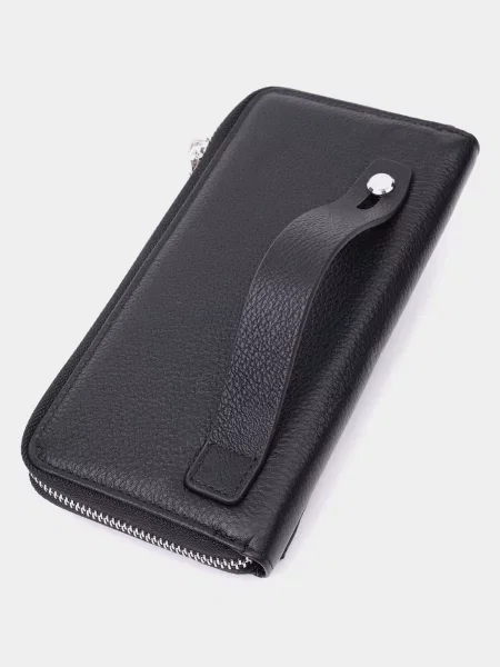 Кожаный кошелек St Leather Accessories черный