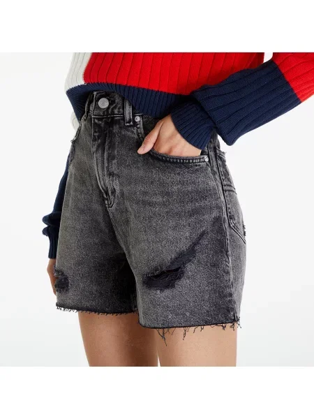 Tommy Jeans Farmer rövidnadrág Mom Fit szürke