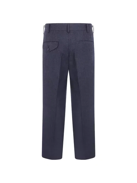 Pantaloni Comme Des Garçons de lână albastru