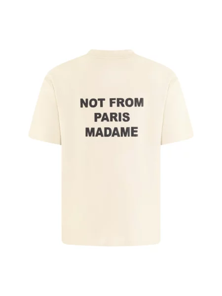 Drôle de Monsieur t-shirt Le T-Shirt Slogan z nadrukiem beżowy