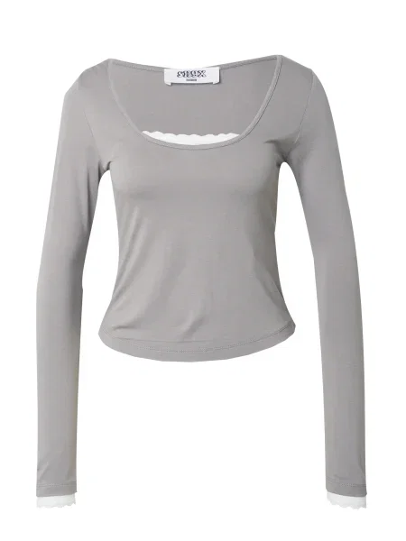 SHYX Tricou Caro gri închis alb