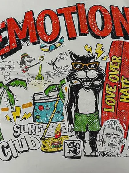 Tricou Mixed Emotion cu imagine alb