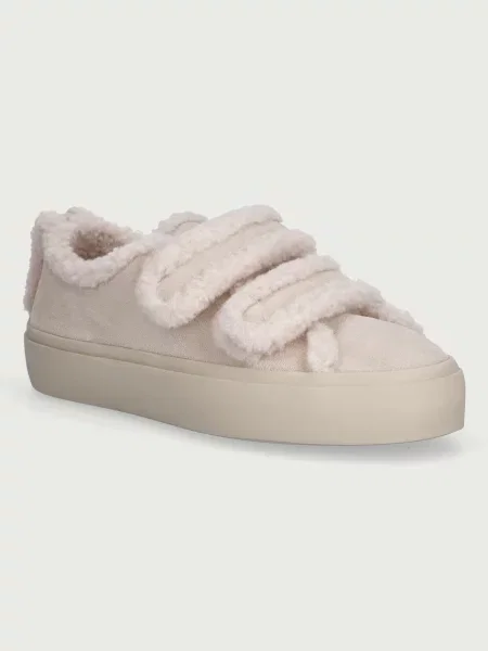 Inuikii SHEARLING LOW VELCRO PASTELLE sneakers detské semišové béžová