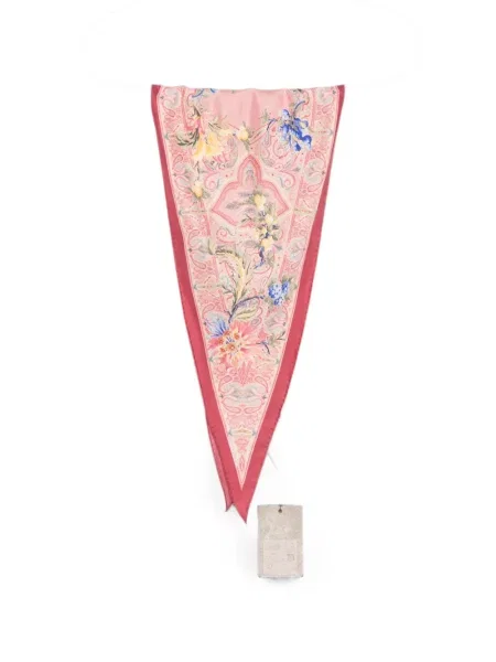 Fular Etro cu imagine cu model paisley roz