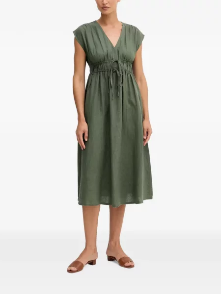 Rochie mini Benetton fără mâneci cu decolteu în V verde