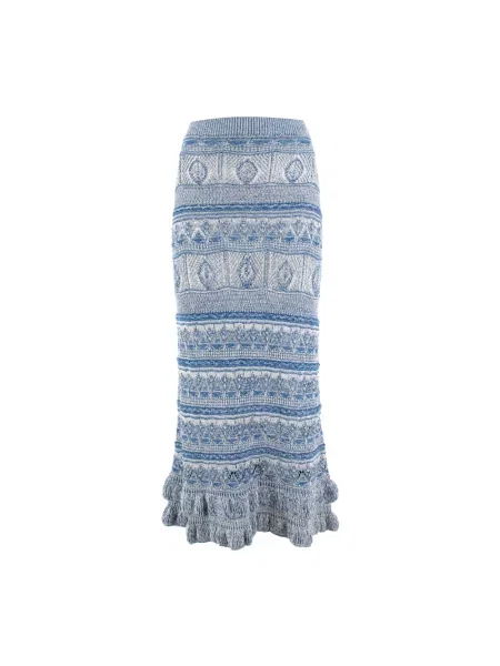 Dzianinowa spódnica Etro niebieska