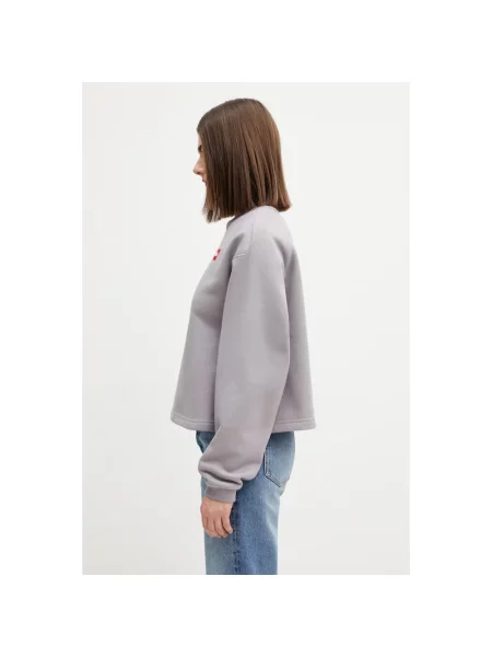 The North Face bluza z bawełną fioletowa