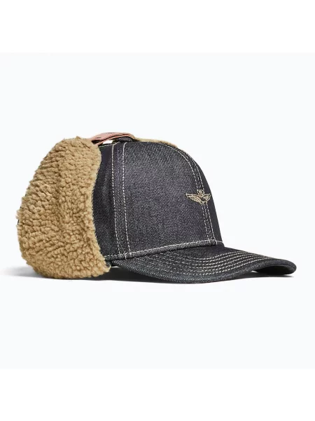 Мъжка шапка с козирка Czapka Aeronautica Militare denim nero синьо
