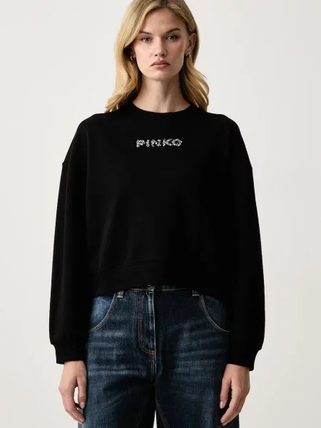 Pinko hanorac oversized pentru femei din negru