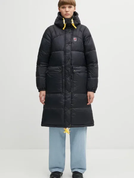 Geacă cu puf Fjallraven lungă negru