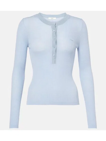 Pulover Chloé de lână albastru