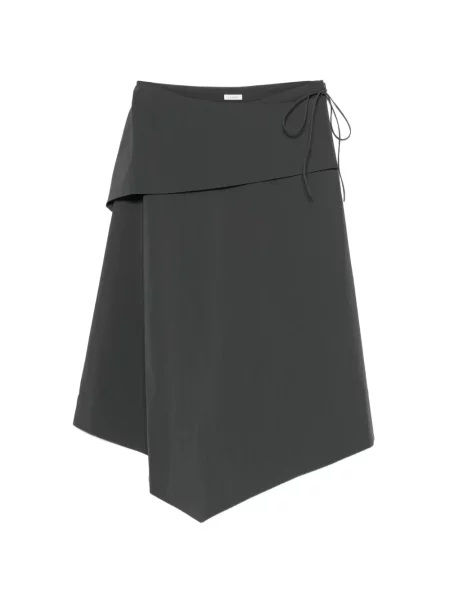 Cu centură fustă St. Agni asimetrică gri