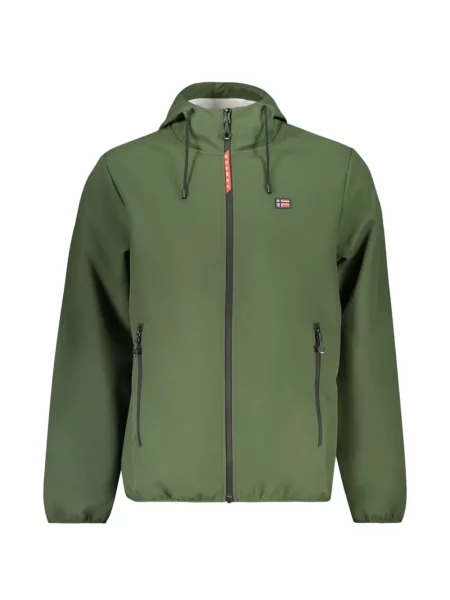 Geacă Norwegian Rain cu glugă cu autograf verde
