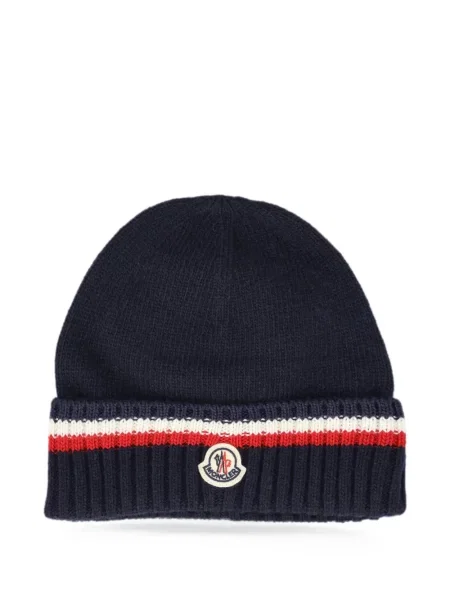 Czapka dziecięca Moncler Enfant niebieska
