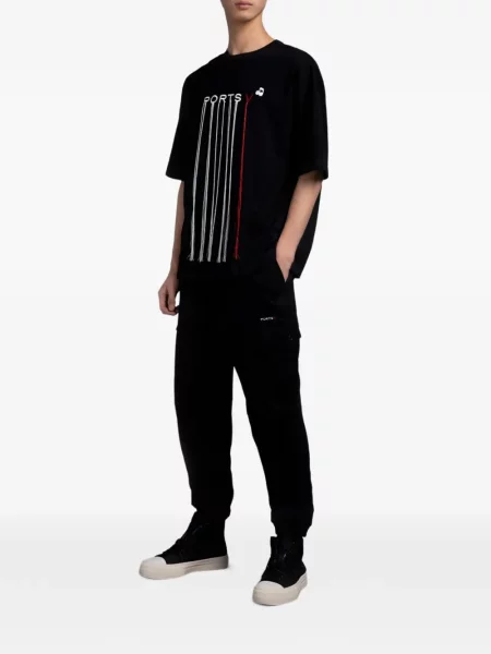 Tricou Ports V cu imagine negru