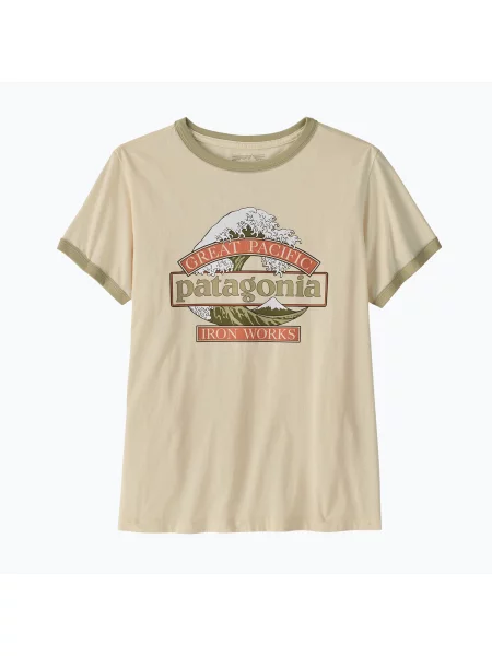 Tricou pentru femei Patagonia Great Waves Ringer Tee undyed natural