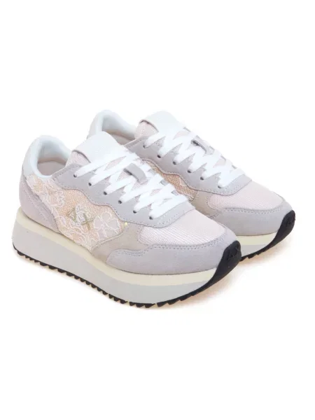 Sneakersy Sun68 zamszowe w kwiatki
