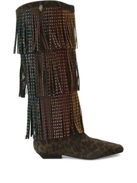 Каубой боти Kurt Geiger London с ресни кафяво