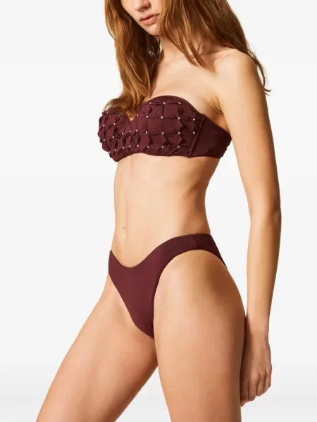 Bikini Twinset cu broderie roșu