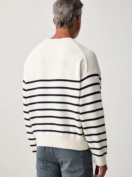 Sweter z dzianiny o kroju regular fit z czystej bawełny Calvin Klein Jeans beżowy