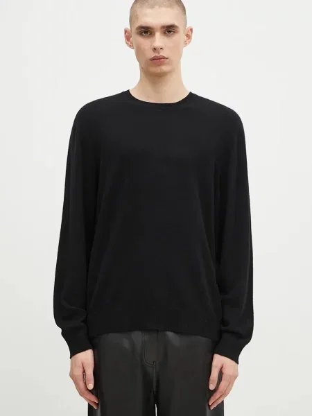 Pulover de lână Logo Cashmere Blend Sweater bărbați light negru
