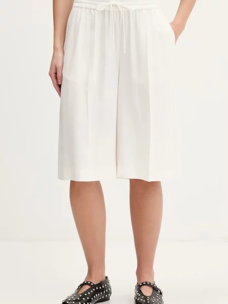 Karl Lagerfeld Jeans szorty z domieszką lnu beżowe