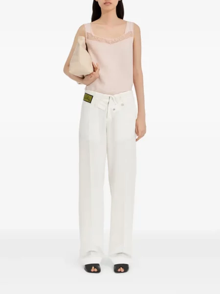 Pantaloni Mm6 Maison Margiela alb