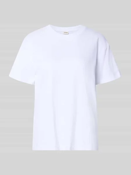 T-shirt z okrągłym dekoltem Stefanel biała