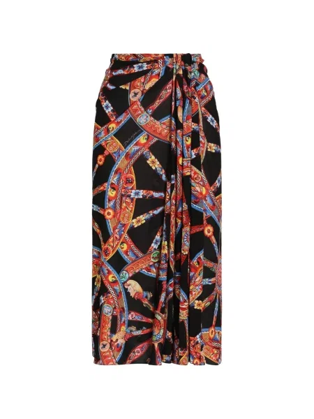 Fustă Dolce & Gabbana cu imagine din jerseu negru