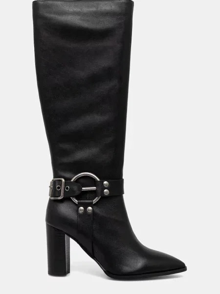 Кожаные сапоги Answear.lab черные