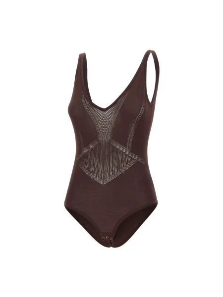 Dzianinowa koszulka Elisabetta Franchi brązowa