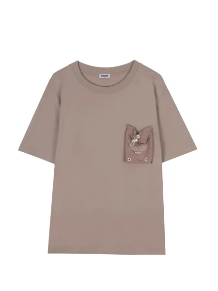 Tricou Moschino cu cordon maro