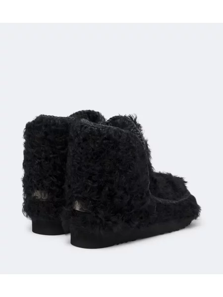 Cizme scurte Mou din piele de oaie negru