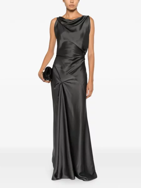 Rochie maxi Victoria Beckham gri