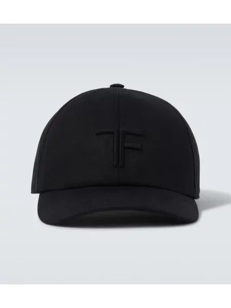 Șapcă Tom Ford cu broderie negru