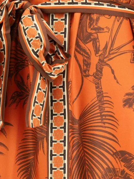 Kostiumas midi suknelė Alemais iki kelių oranžinė