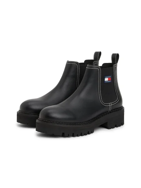 Tommy Jeans Chelsea čižmy čierna