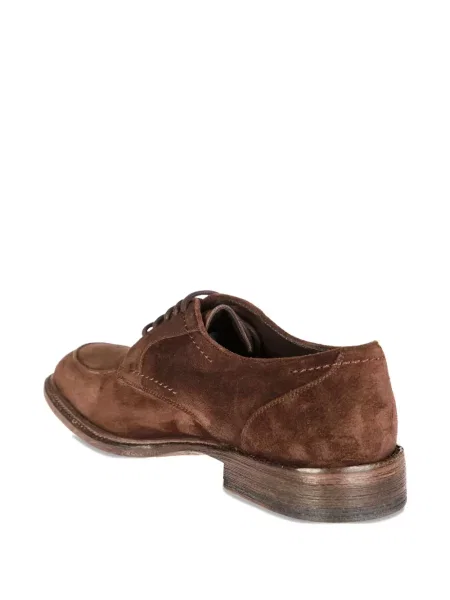 Pantofi derby Morgillo din piele de căprioară maro