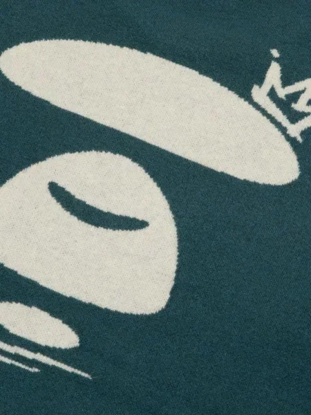 Pulover Aape By A Bathing Ape cu decolteu rotund verde