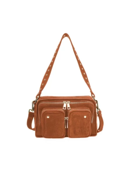 Torebka crossbody Nunoo zamszowa brązowa